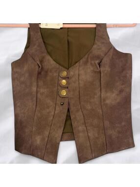 Brand new pepper mayo suede vest top!